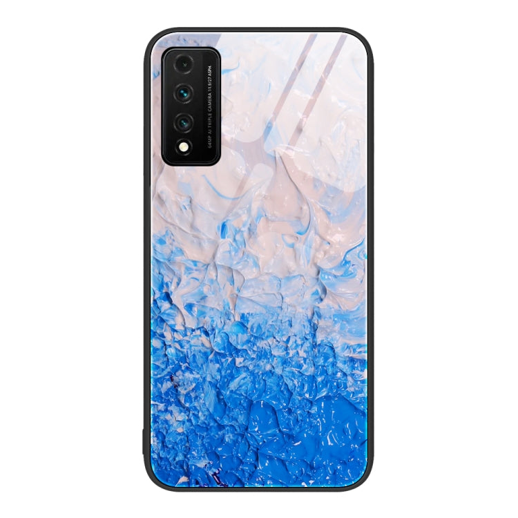 Custodia protettiva per telefono in vetro con motivo in marmo, For Honor 9 Lite, For Huawei Nzone S7 Pro 5G, For Huawei Nova 3i