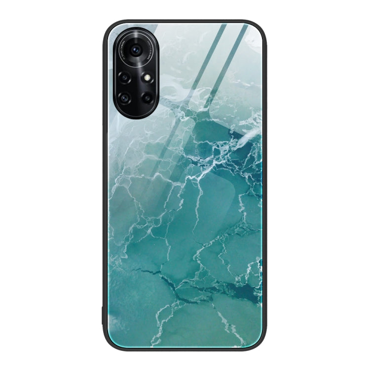 Custodia protettiva per telefono in vetro con motivo in marmo, For Huawei Nova 8 Pro, For Huawei Nova 8 SE, For Huawei Nova 9