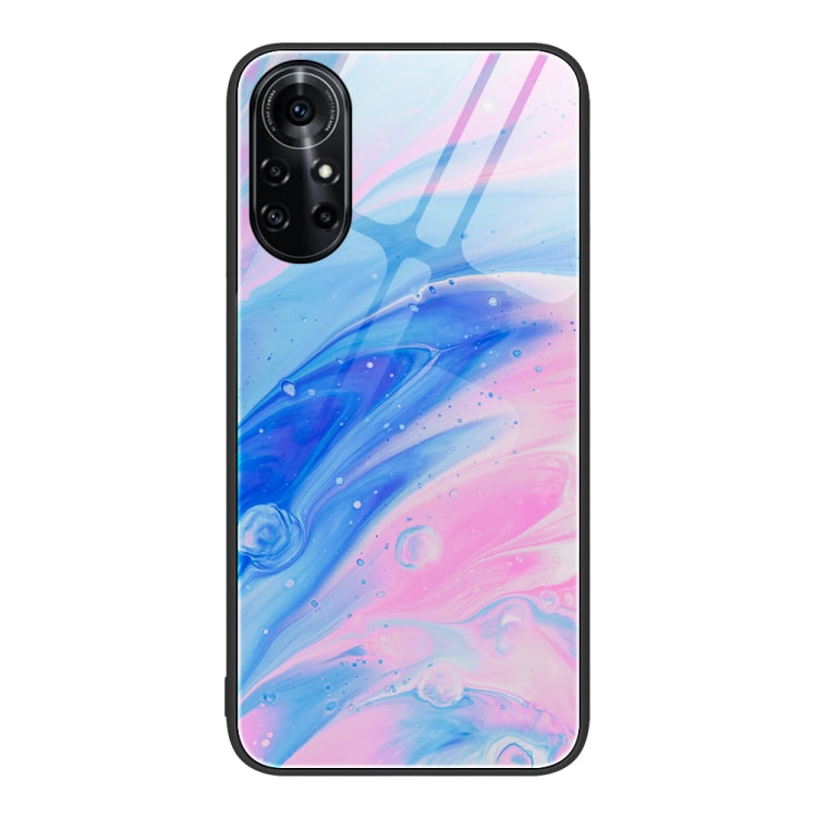 Custodia protettiva per telefono in vetro con motivo in marmo, For Huawei Nova 8 Pro, For Huawei Nova 8 SE, For Huawei Nova 9