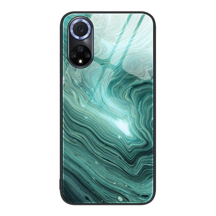 Custodia protettiva per telefono in vetro con motivo in marmo, For Huawei Nova 8 Pro, For Huawei Nova 8 SE, For Huawei Nova 9