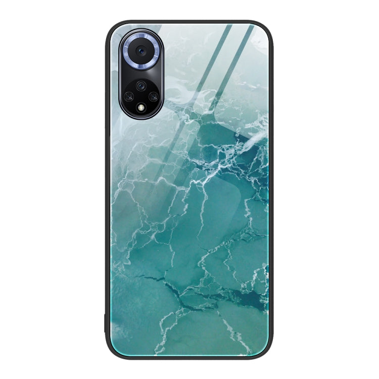 Custodia protettiva per telefono in vetro con motivo in marmo, For Huawei Nova 8 Pro, For Huawei Nova 8 SE, For Huawei Nova 9