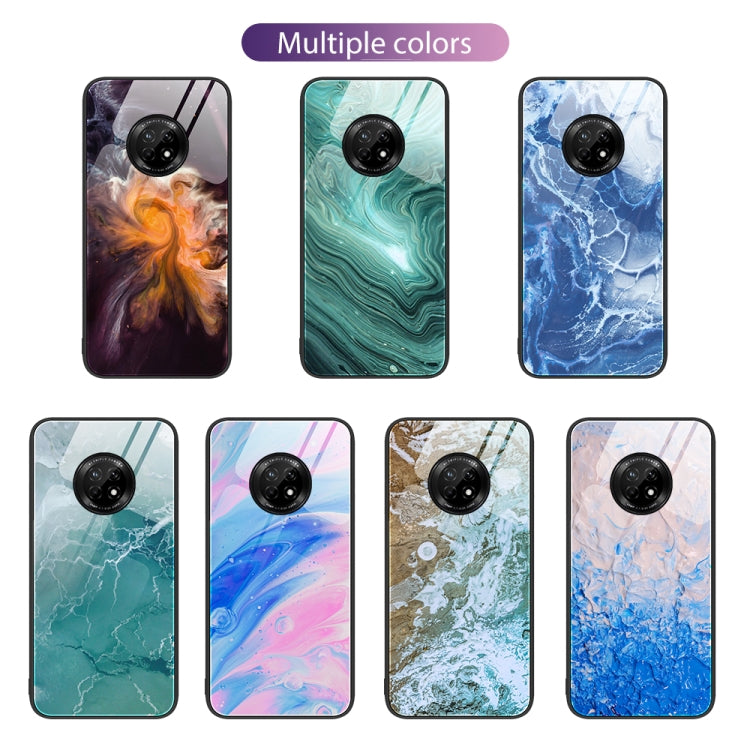 Custodia protettiva per telefono in vetro con motivo in marmo, For Huawei Enjoy 20 Plus 5G, For Huawei Enjoy 20 SE 4G, For Huawei Enjoy 20 5G