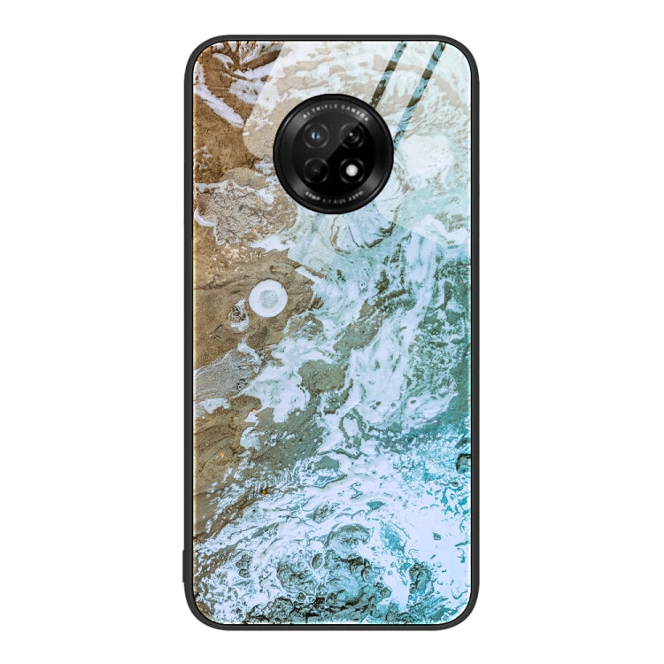 Custodia protettiva per telefono in vetro con motivo in marmo, For Huawei Enjoy 20 Plus 5G, For Huawei Enjoy 20 SE 4G, For Huawei Enjoy 20 5G