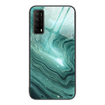 Custodia protettiva per telefono in vetro con motivo in marmo, For Huawei Enjoy 20 Plus 5G, For Huawei Enjoy 20 SE 4G, For Huawei Enjoy 20 5G