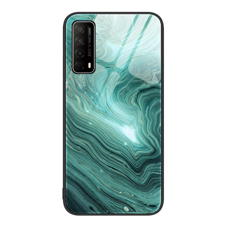 Custodia protettiva per telefono in vetro con motivo in marmo, For Huawei Enjoy 20 Plus 5G, For Huawei Enjoy 20 SE 4G, For Huawei Enjoy 20 5G