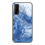 Custodia protettiva per telefono in vetro con motivo in marmo, For Huawei Enjoy 20 Plus 5G, For Huawei Enjoy 20 SE 4G, For Huawei Enjoy 20 5G