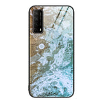Custodia protettiva per telefono in vetro con motivo in marmo, For Huawei Enjoy 20 Plus 5G, For Huawei Enjoy 20 SE 4G, For Huawei Enjoy 20 5G