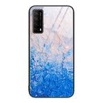 Custodia protettiva per telefono in vetro con motivo in marmo, For Huawei Enjoy 20 Plus 5G, For Huawei Enjoy 20 SE 4G, For Huawei Enjoy 20 5G