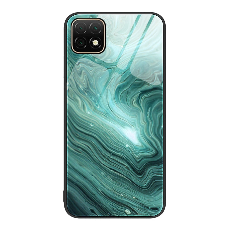 Custodia protettiva per telefono in vetro con motivo in marmo, For Huawei Enjoy 20 Plus 5G, For Huawei Enjoy 20 SE 4G, For Huawei Enjoy 20 5G