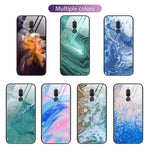 Custodia protettiva per telefono in vetro con motivo in marmo, For Huawei Maimang 6, For Huawei Maimang 7, For Huawei Maimang 10
