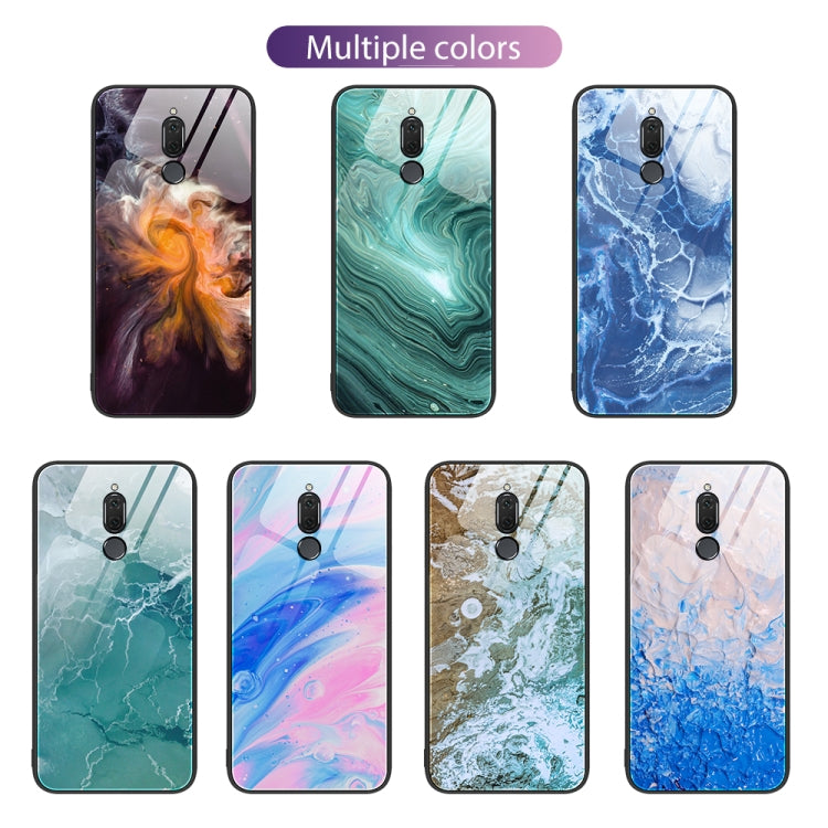Custodia protettiva per telefono in vetro con motivo in marmo, For Huawei Maimang 6, For Huawei Maimang 7, For Huawei Maimang 10