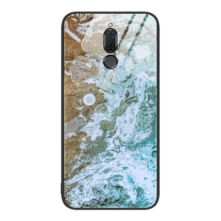 Custodia protettiva per telefono in vetro con motivo in marmo, For Huawei Maimang 6, For Huawei Maimang 7, For Huawei Maimang 10