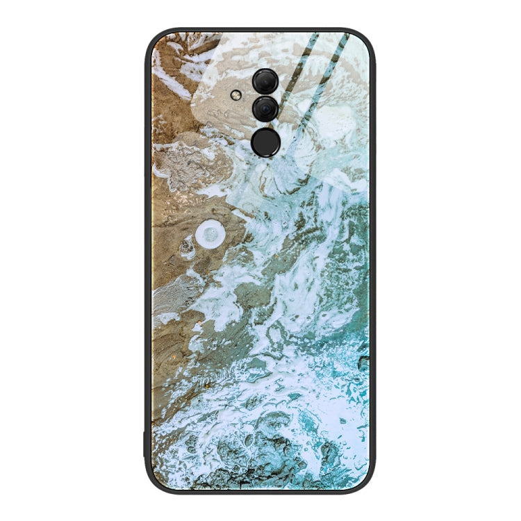 Custodia protettiva per telefono in vetro con motivo in marmo, For Huawei Maimang 6, For Huawei Maimang 7, For Huawei Maimang 10