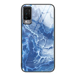 Custodia protettiva per telefono in vetro con motivo in marmo, For Huawei Maimang 6, For Huawei Maimang 7, For Huawei Maimang 10