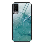 Custodia protettiva per telefono in vetro con motivo in marmo, For Huawei Maimang 6, For Huawei Maimang 7, For Huawei Maimang 10