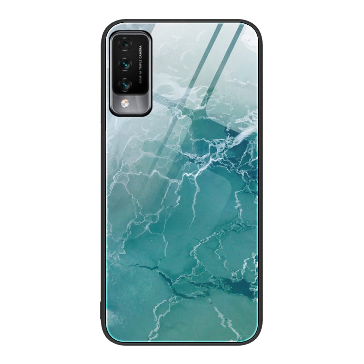 Custodia protettiva per telefono in vetro con motivo in marmo, For Huawei Maimang 6, For Huawei Maimang 7, For Huawei Maimang 10