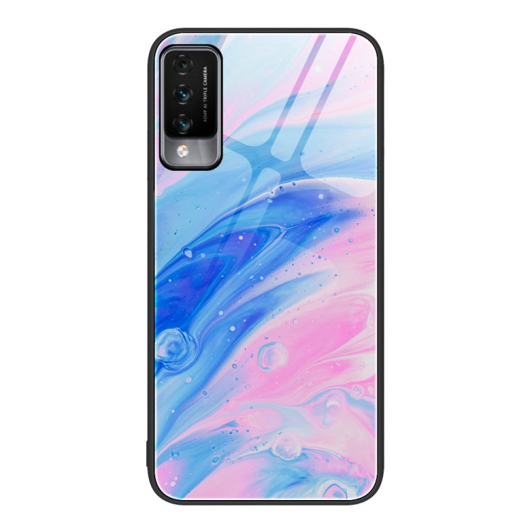 Custodia protettiva per telefono in vetro con motivo in marmo, For Huawei Maimang 6, For Huawei Maimang 7, For Huawei Maimang 10