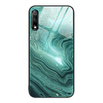 Custodia protettiva per telefono in vetro con motivo in marmo, For Honor 9X, For Honor 10, For Honor 20 Pro
