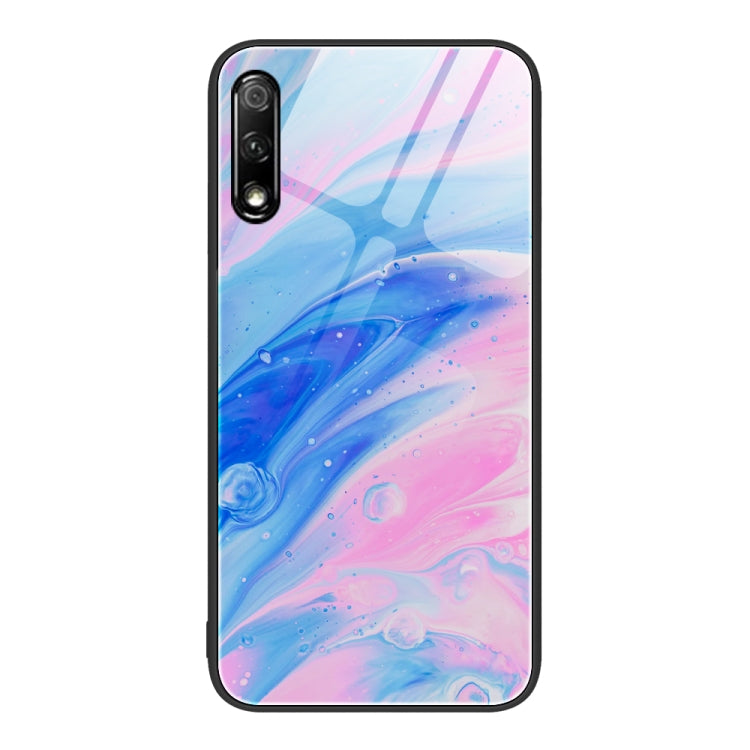 Custodia protettiva per telefono in vetro con motivo in marmo, For Honor 9X, For Honor 10, For Honor 20 Pro