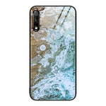 Custodia protettiva per telefono in vetro con motivo in marmo, For Honor 9X, For Honor 10, For Honor 20 Pro