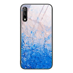 Custodia protettiva per telefono in vetro con motivo in marmo, For Honor 9X, For Honor 10, For Honor 20 Pro