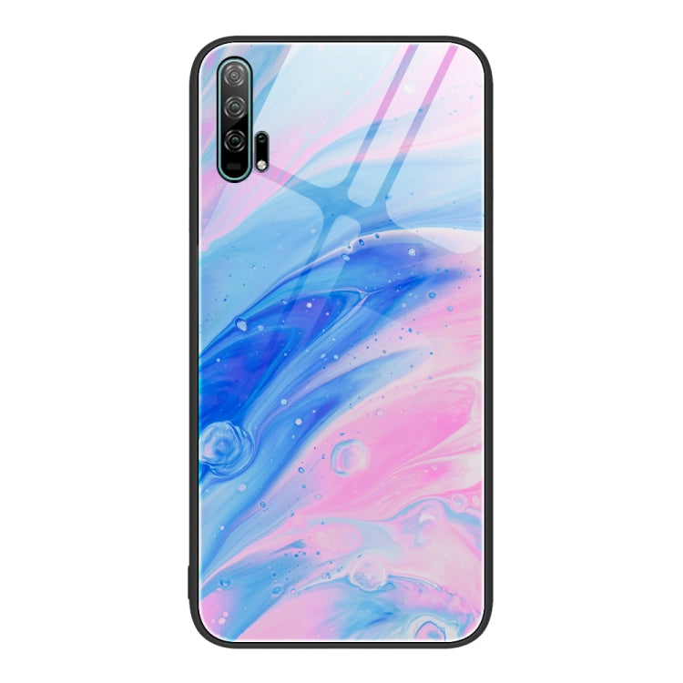 Custodia protettiva per telefono in vetro con motivo in marmo, For Honor 9X, For Honor 10, For Honor 20 Pro