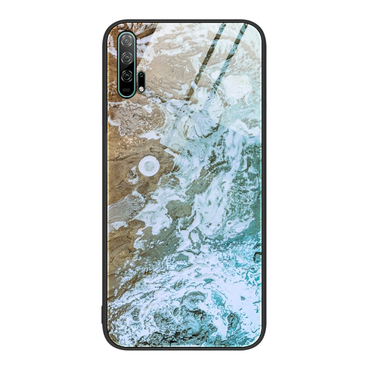 Custodia protettiva per telefono in vetro con motivo in marmo, For Honor 9X, For Honor 10, For Honor 20 Pro