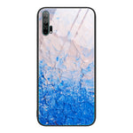 Custodia protettiva per telefono in vetro con motivo in marmo, For Honor 9X, For Honor 10, For Honor 20 Pro