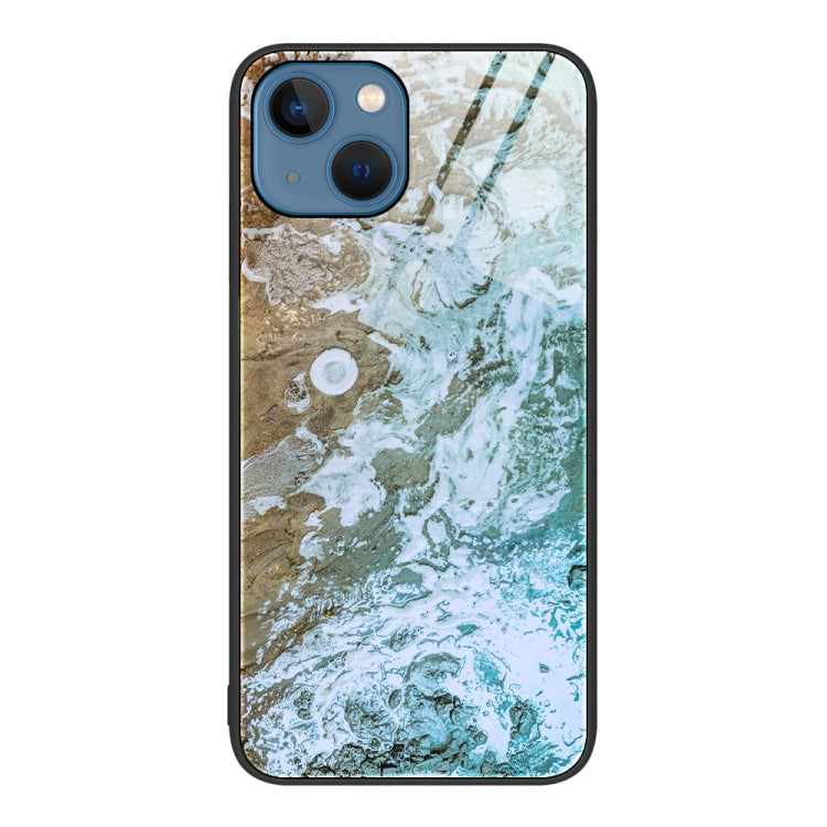 Custodia protettiva per telefono in vetro con motivo in marmo, For iPhone 14, For iPhone 1XR, For iPhone XS Max