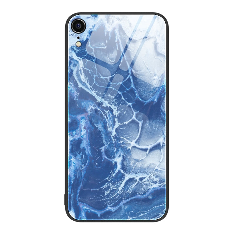 Custodia protettiva per telefono in vetro con motivo in marmo, For iPhone 14, For iPhone 1XR, For iPhone XS Max