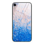 Custodia protettiva per telefono in vetro con motivo in marmo, For iPhone 14, For iPhone 1XR, For iPhone XS Max