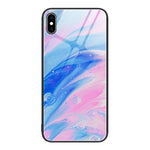 Custodia protettiva per telefono in vetro con motivo in marmo, For iPhone 14, For iPhone 1XR, For iPhone XS Max