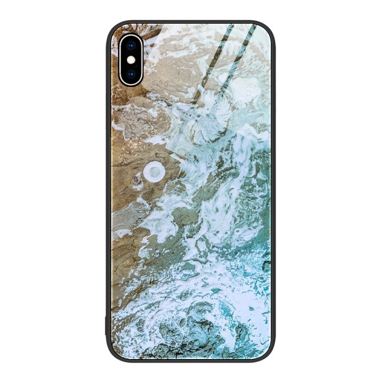 Custodia protettiva per telefono in vetro con motivo in marmo, For iPhone 14, For iPhone 1XR, For iPhone XS Max
