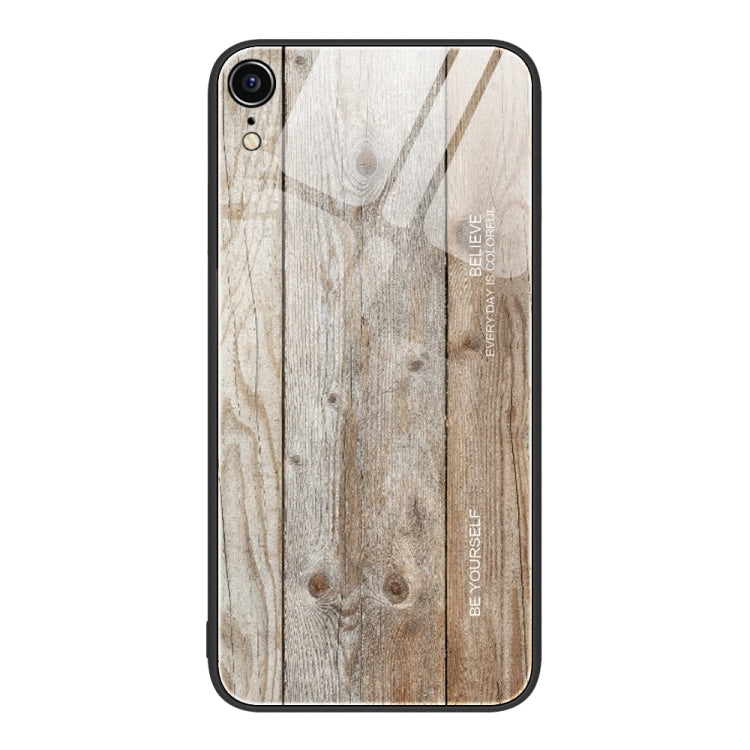 Custodia protettiva in vetro con venature del legno, For iPhone XR, For iPhone XS Max, For iPhone 11 Pro, For iPhone 14 Pro Max