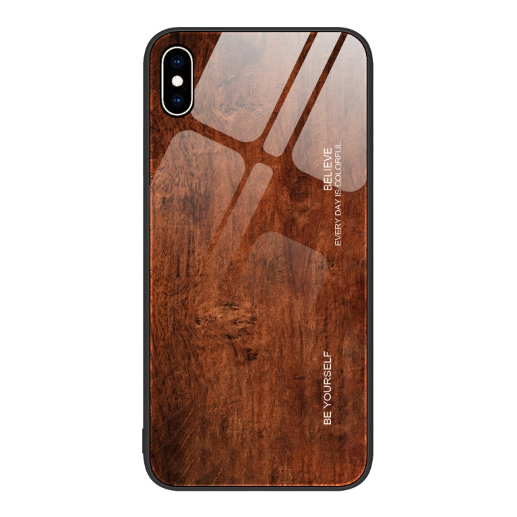Custodia protettiva in vetro con venature del legno, For iPhone XR, For iPhone XS Max, For iPhone 11 Pro, For iPhone 14 Pro Max