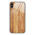 Custodia protettiva in vetro con venature del legno, For iPhone XR, For iPhone XS Max, For iPhone 11 Pro, For iPhone 14 Pro Max