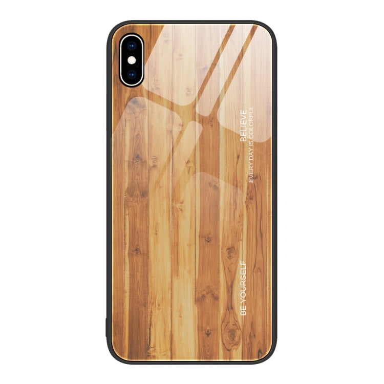 Custodia protettiva in vetro con venature del legno, For iPhone XR, For iPhone XS Max, For iPhone 11 Pro, For iPhone 14 Pro Max