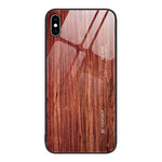 Custodia protettiva in vetro con venature del legno, For iPhone XR, For iPhone XS Max, For iPhone 11 Pro, For iPhone 14 Pro Max