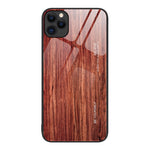 Custodia protettiva in vetro con venature del legno, For iPhone XR, For iPhone XS Max, For iPhone 11 Pro, For iPhone 14 Pro Max
