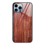 Custodia protettiva in vetro con venature del legno, For iPhone XR, For iPhone XS Max, For iPhone 11 Pro, For iPhone 14 Pro Max