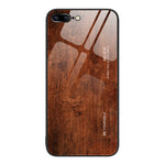 Custodia protettiva in vetro con venature del legno, For iPhone 7 Plus, For iPhone 11, For iPhone 14 Plus, For iPhone 14 Pro