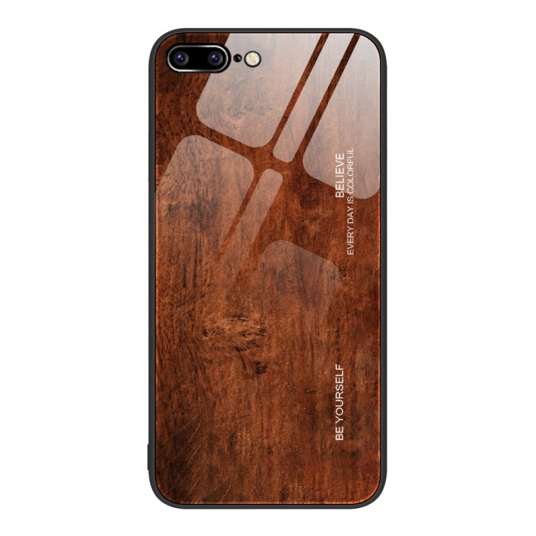 Custodia protettiva in vetro con venature del legno, For iPhone 7 Plus, For iPhone 11, For iPhone 14 Plus, For iPhone 14 Pro