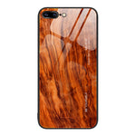 Custodia protettiva in vetro con venature del legno, For iPhone 7 Plus, For iPhone 11, For iPhone 14 Plus, For iPhone 14 Pro