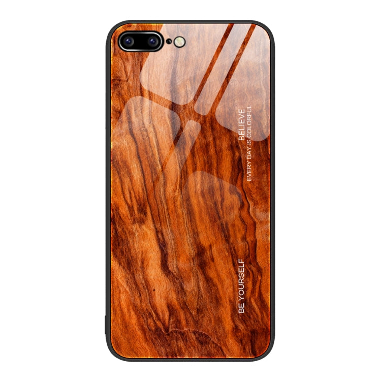 Custodia protettiva in vetro con venature del legno, For iPhone 7 Plus, For iPhone 11, For iPhone 14 Plus, For iPhone 14 Pro