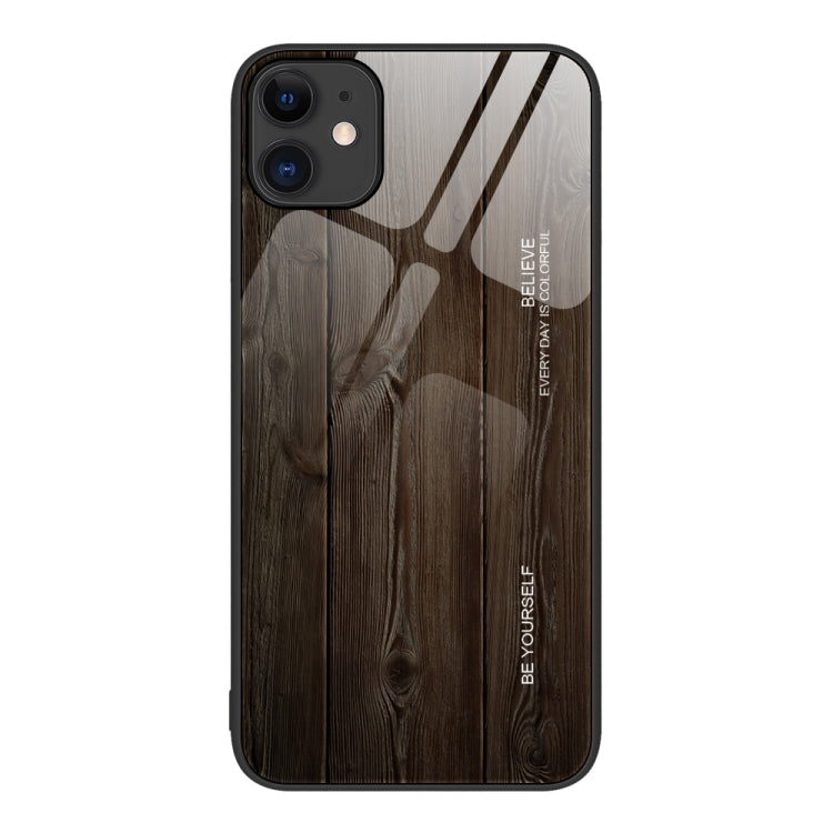 Custodia protettiva in vetro con venature del legno, For iPhone 7 Plus, For iPhone 11, For iPhone 14 Plus, For iPhone 14 Pro
