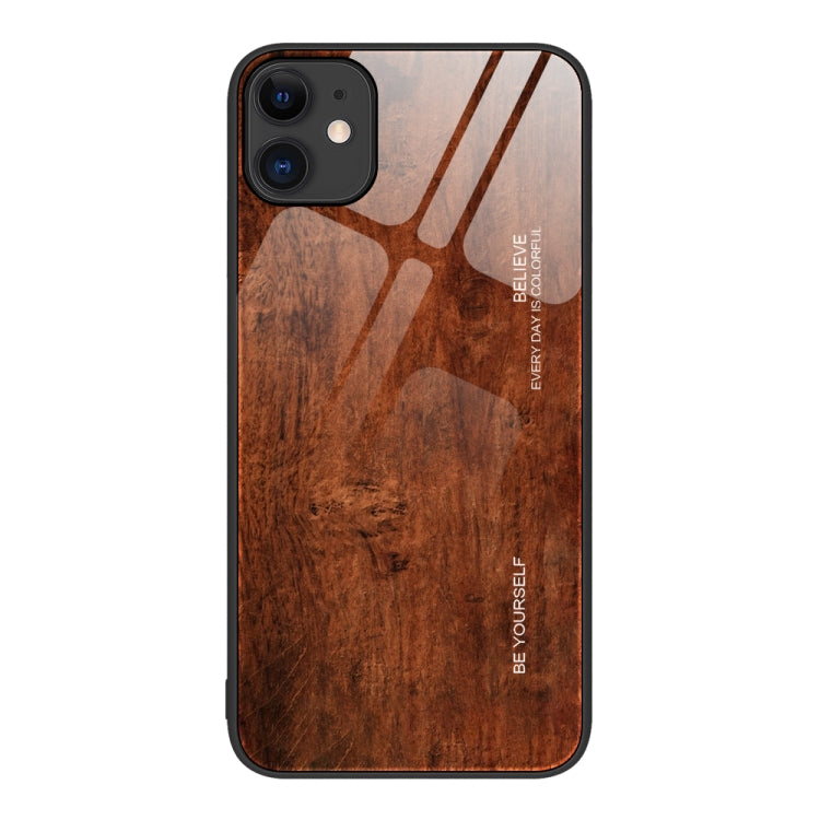 Custodia protettiva in vetro con venature del legno, For iPhone 7 Plus, For iPhone 11, For iPhone 14 Plus, For iPhone 14 Pro
