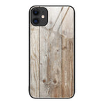 Custodia protettiva in vetro con venature del legno, For iPhone 7 Plus, For iPhone 11, For iPhone 14 Plus, For iPhone 14 Pro