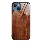 Custodia protettiva in vetro con venature del legno, For iPhone 7 Plus, For iPhone 11, For iPhone 14 Plus, For iPhone 14 Pro