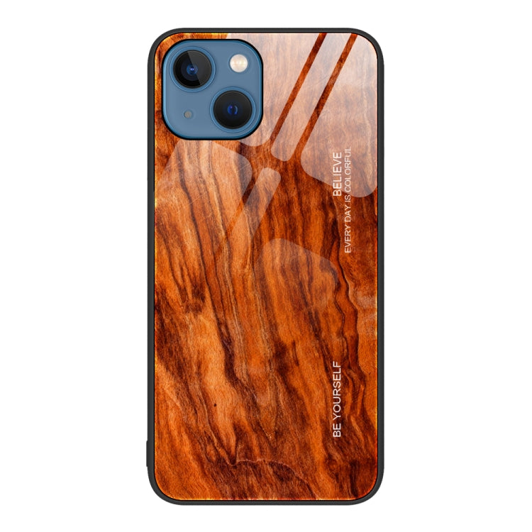 Custodia protettiva in vetro con venature del legno, For iPhone 7 Plus, For iPhone 11, For iPhone 14 Plus, For iPhone 14 Pro