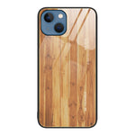 Custodia protettiva in vetro con venature del legno, For iPhone 14